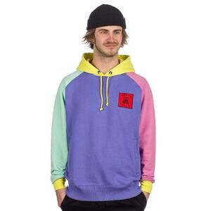 Teddy Fresh Retro Color Block Hoodie Size M
